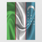 Vlag van Oezbekistan Raamsticker (Vel)