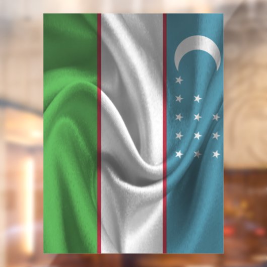 Vlag van Oezbekistan Raamsticker (Vel 2)
