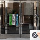 Vlag van Oezbekistan Raamsticker (Kantoordeur)