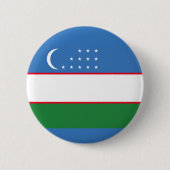 Vlag van Oezbekistan Ronde Button 5,7 Cm (Voorkant)