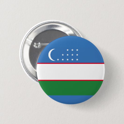 Vlag van Oezbekistan Ronde Button 5,7 Cm (Voorkant /achterkant)