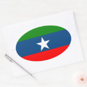 Vlag van Ogaden Ovale Sticker (Envelop)