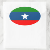 Vlag van Ogaden Ovale Sticker (Tas)
