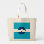 Vlag van Ogden, Utah Grote Tote Bag (Achterkant)