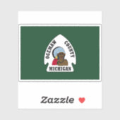 Vlag van Ogemaw County, Michigan Sticker (Vel)