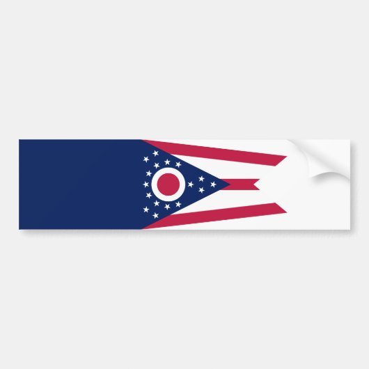 Vlag van Ohio Bumpersticker (Voorkant)