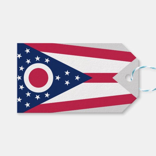 Vlag van Ohio Cadeaulabel (Voorkant (Horizontaal))