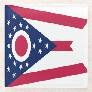 Vlag van Ohio Glazen Onderzetter