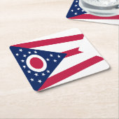 Vlag van Ohio Kartonnen Onderzetters (Schuin)