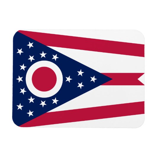 Vlag van Ohio Magneet (Horizontaal)