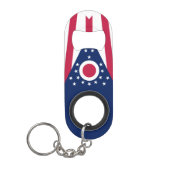 Vlag van Ohio Mini Flessenopener (Voorkant)