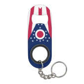 Vlag van Ohio Mini Flessenopener (Achterkant)