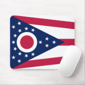 Vlag van Ohio Muismat (Met muis)