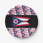 Vlag van Ohio Papieren Bordje (Voorkant)