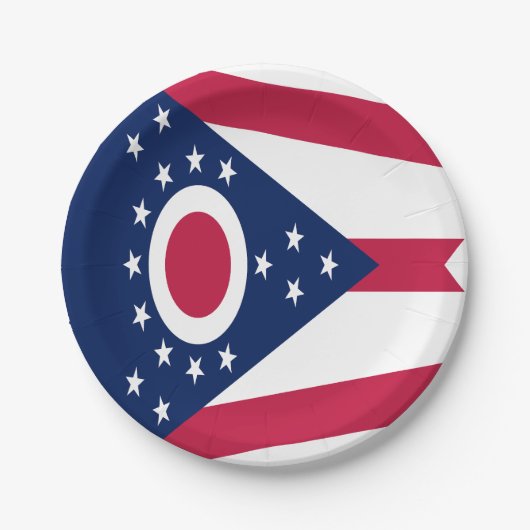 Vlag van Ohio Papieren Bordje (Voorkant)