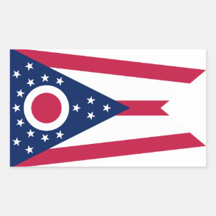 Vlag van Ohio Rechthoekige Sticker