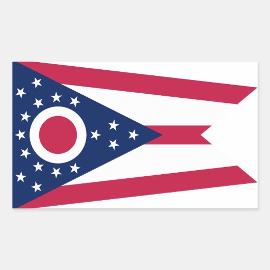 Vlag van Ohio Rechthoekige Sticker (Voorkant)