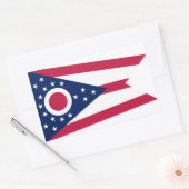 Vlag van Ohio Rechthoekige Sticker (Envelop)