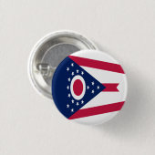 Vlag van Ohio Ronde Button 3,2 Cm (Voorkant /achterkant)