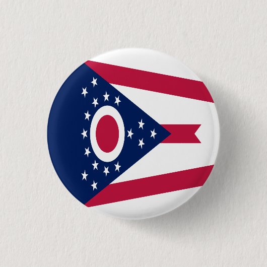 Vlag van Ohio Ronde Button 3,2 Cm (Voorkant)