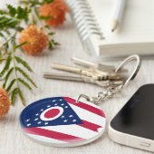 Vlag van Ohio Sleutelhanger (Voorkant Rechts)