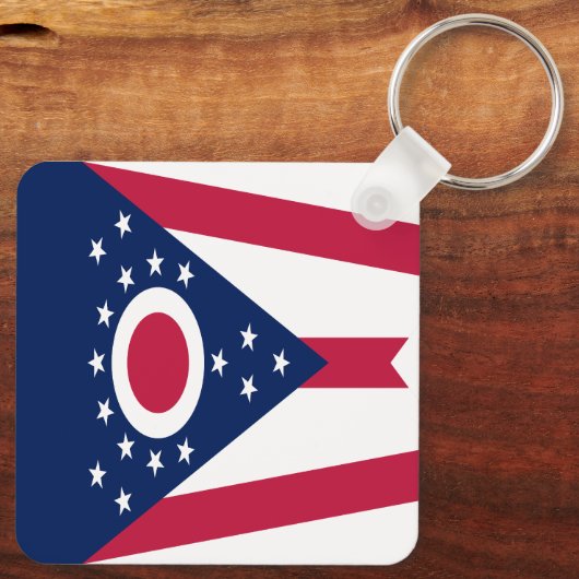 Vlag van Ohio Sleutelhanger (Achterkant)