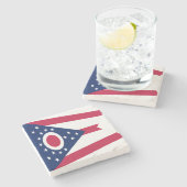 Vlag van Ohio Stenen Onderzetter (Zijkant)