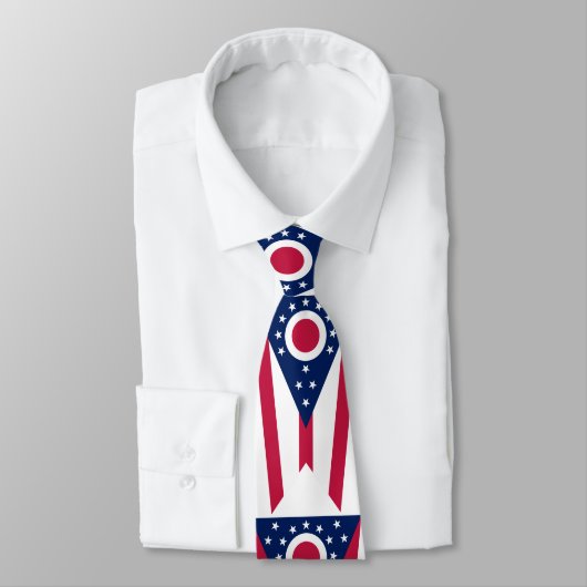 Vlag van Ohio Stropdas (Gebonden)