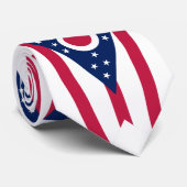 Vlag van Ohio Stropdas (Opgerold)