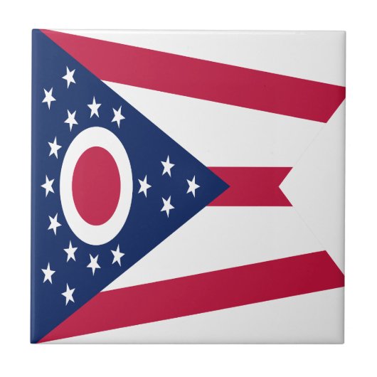Vlag van Ohio Tegeltje (Voorkant)