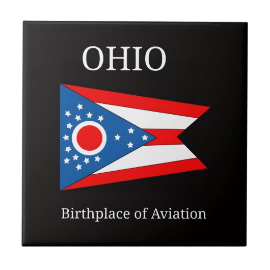 Vlag van Ohio Tegeltje (Voorkant)
