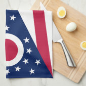 Vlag van Ohio Theedoek (Quarter Fold)