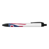 Vlag van Ohio Zwarte Inkt Pen (Bovenkant)