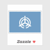 Vlag van Oita stad (Oita), Oita, Japan Sticker (Vel)