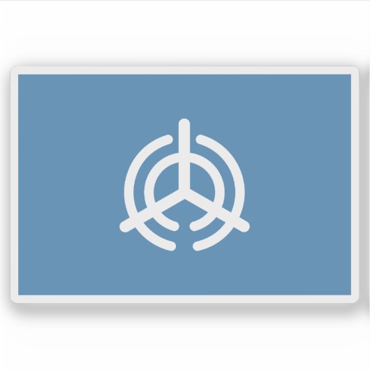 Vlag van Oita stad (Oita), Oita, Japan Sticker (Voorkant)