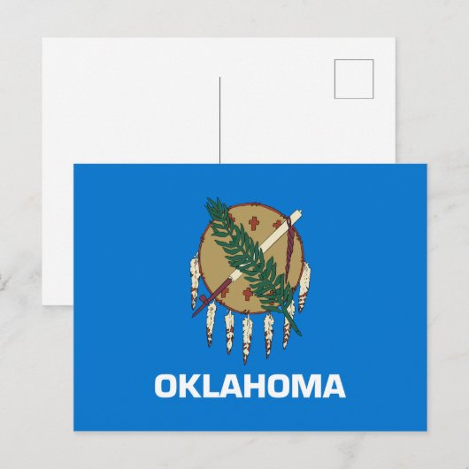 Vlag van Oklahoma Briefkaart (Voorkant / Achterkant)