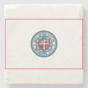 Vlag van Oklahoma City (Oklahoma) Stenen Onderzetter