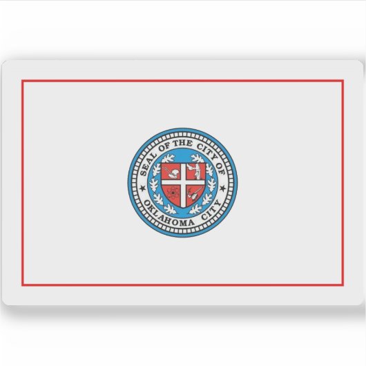 Vlag van Oklahoma City, Oklahoma Sticker (Voorkant)