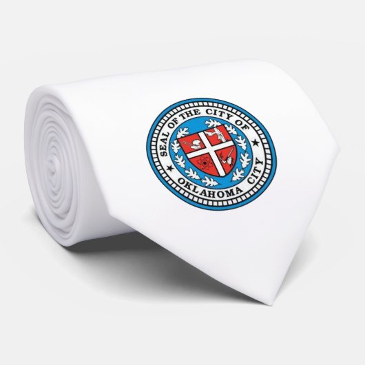 Vlag van Oklahoma City (Oklahoma) Stropdas (Opgerold)