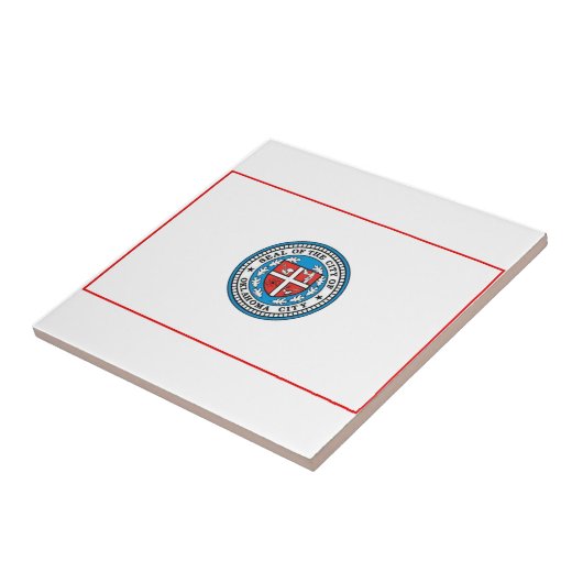 Vlag van Oklahoma City (Oklahoma) Tegeltje (Zijkant)