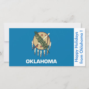 Vlag van Oklahoma, Prettige feestdagen uit de VS Feestdagenkaart