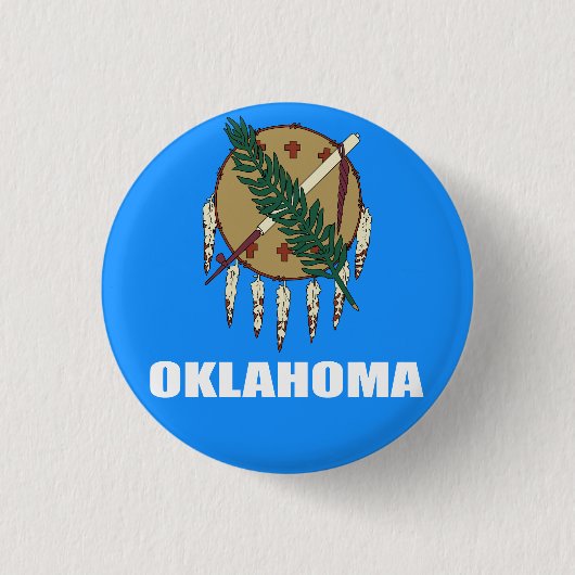 Vlag van Oklahoma Ronde Button 3,2 Cm (Voorkant)