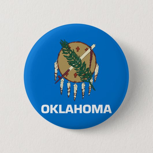 Vlag van Oklahoma Ronde Button 5,7 Cm (Voorkant)