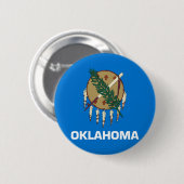 Vlag van Oklahoma Ronde Button 5,7 Cm (Voorkant /achterkant)