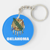 Vlag van Oklahoma Sleutelhanger (Achterkant)