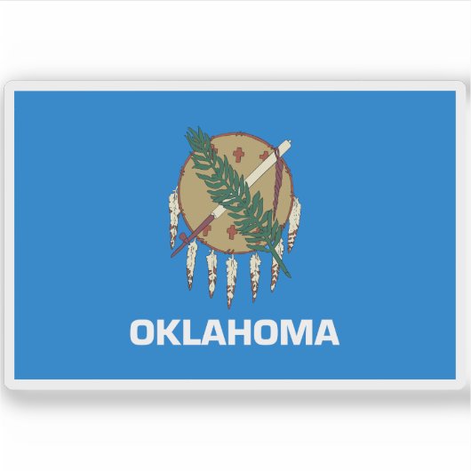 Vlag van Oklahoma Sticker (Voorkant)