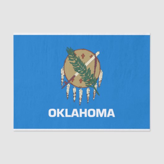 Vlag van Oklahoma Tissuepapier (Voorkant)