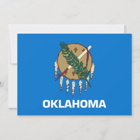 Vlag van Oklahoma, Vlag van Oklahoma Wedding Kaart (Achterkant)
