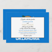 Vlag van Oklahoma, Vlag van Oklahoma Wedding Kaart (Voorkant / Achterkant)