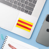 Vlag van Oldenburg, Duitsland Sticker (Laptop met iPhone)